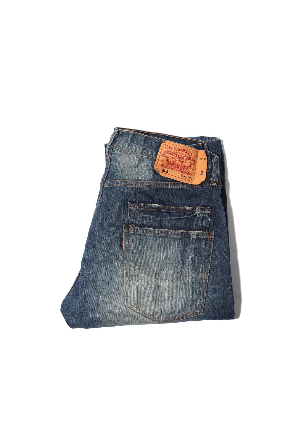 LEVIS 505 06s JAPAN MADE 투 백포켓 워싱 데님 팬츠 상품이미지1