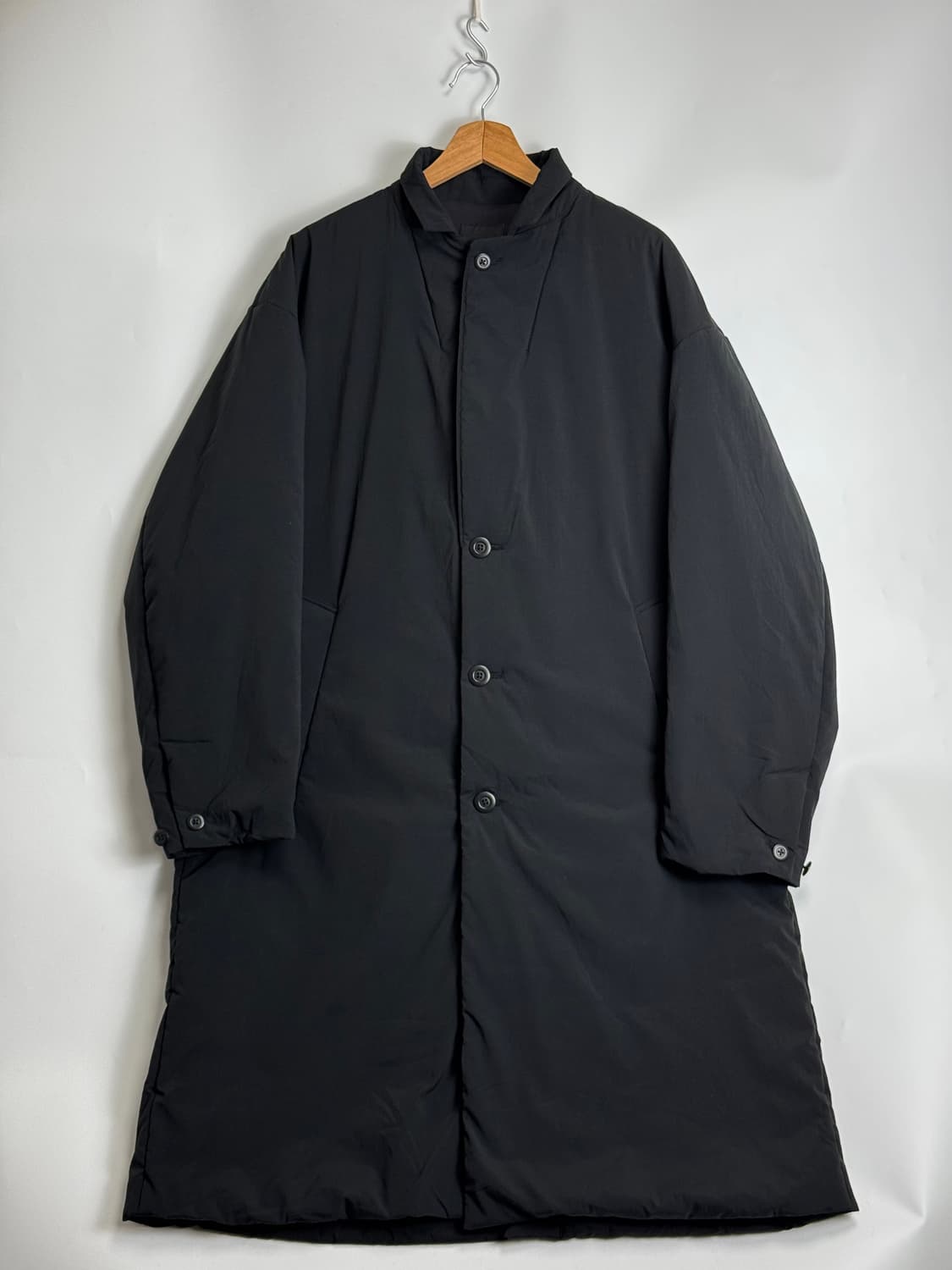 빔즈 안솜 패딩 오버 코트 블랙 M 상품이미지2