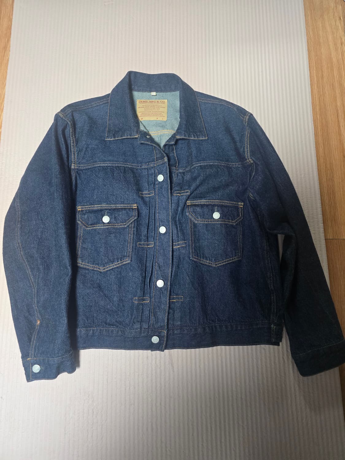 데밀 LOT.062 파이오니어 자켓 인디고 원워시 셀비지 데님 자켓 상품이미지1