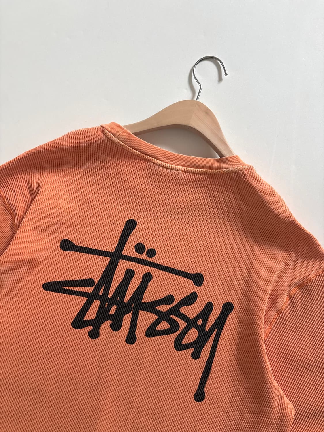 Stussy 스투시 오렌지컬러 와플 롱 슬리브 상품이미지5