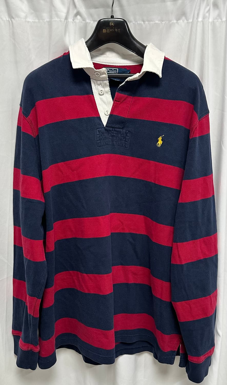 no.140 폴로 랄프로렌 스트라이프 럭비 셔츠 xxl 상태s급 상품이미지1