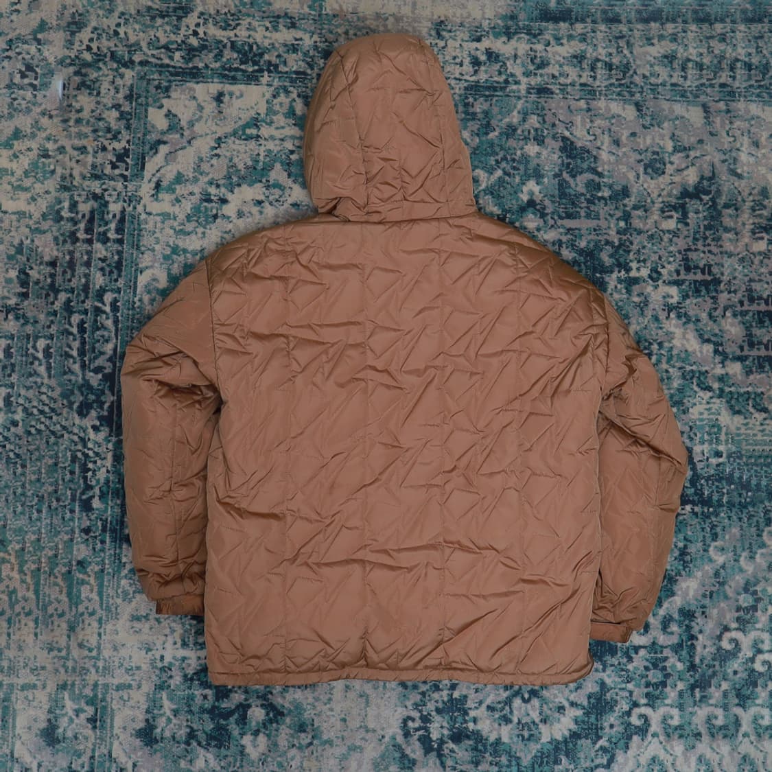 Bape 베이프 23FW 베이프스타 퀄팅 다운 후드 자켓 브라운 XL 상품이미지9