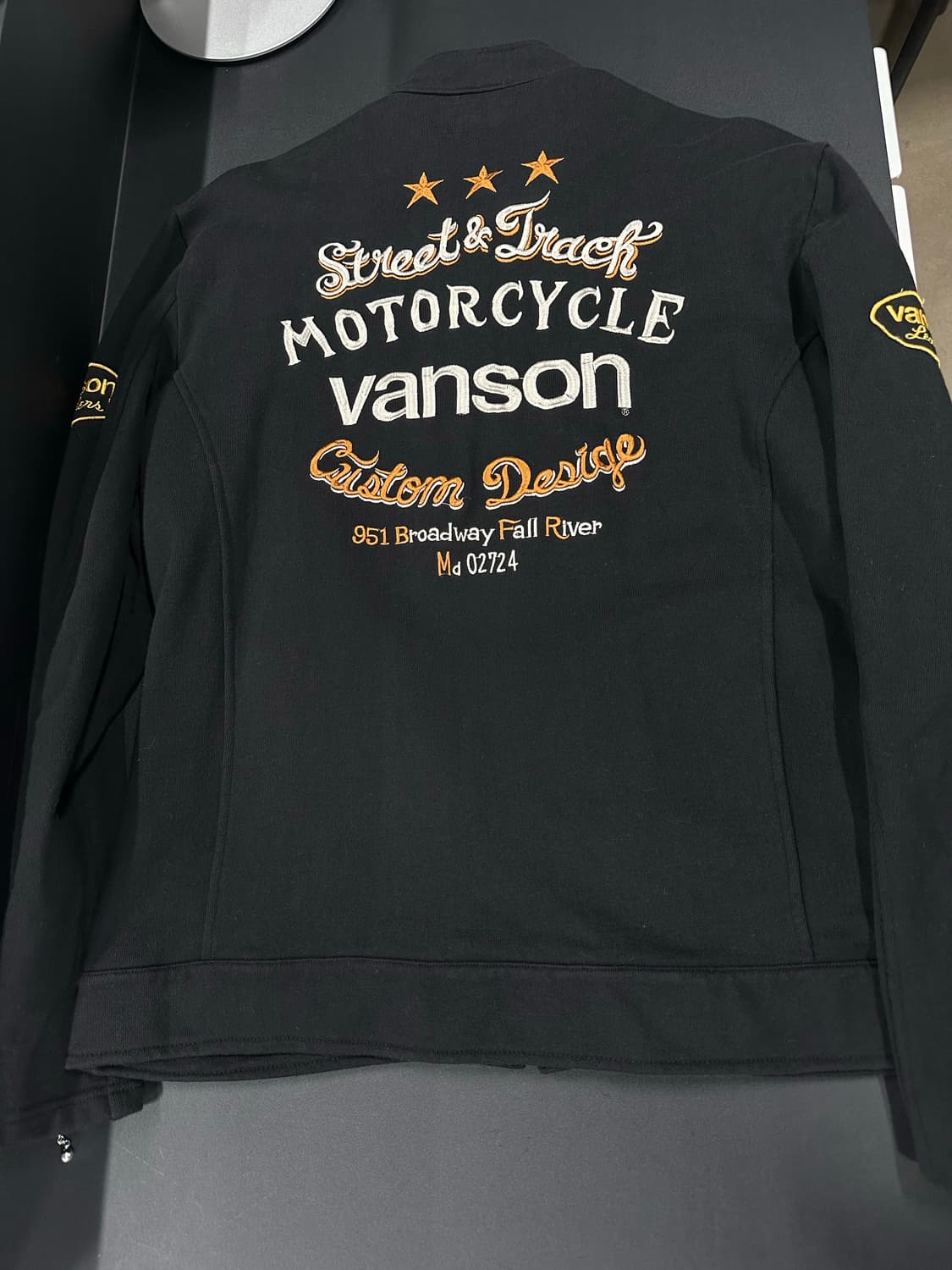 벤슨 스웻 블랙 넥버클 라이더 면 레이싱 자켓 상품이미지7