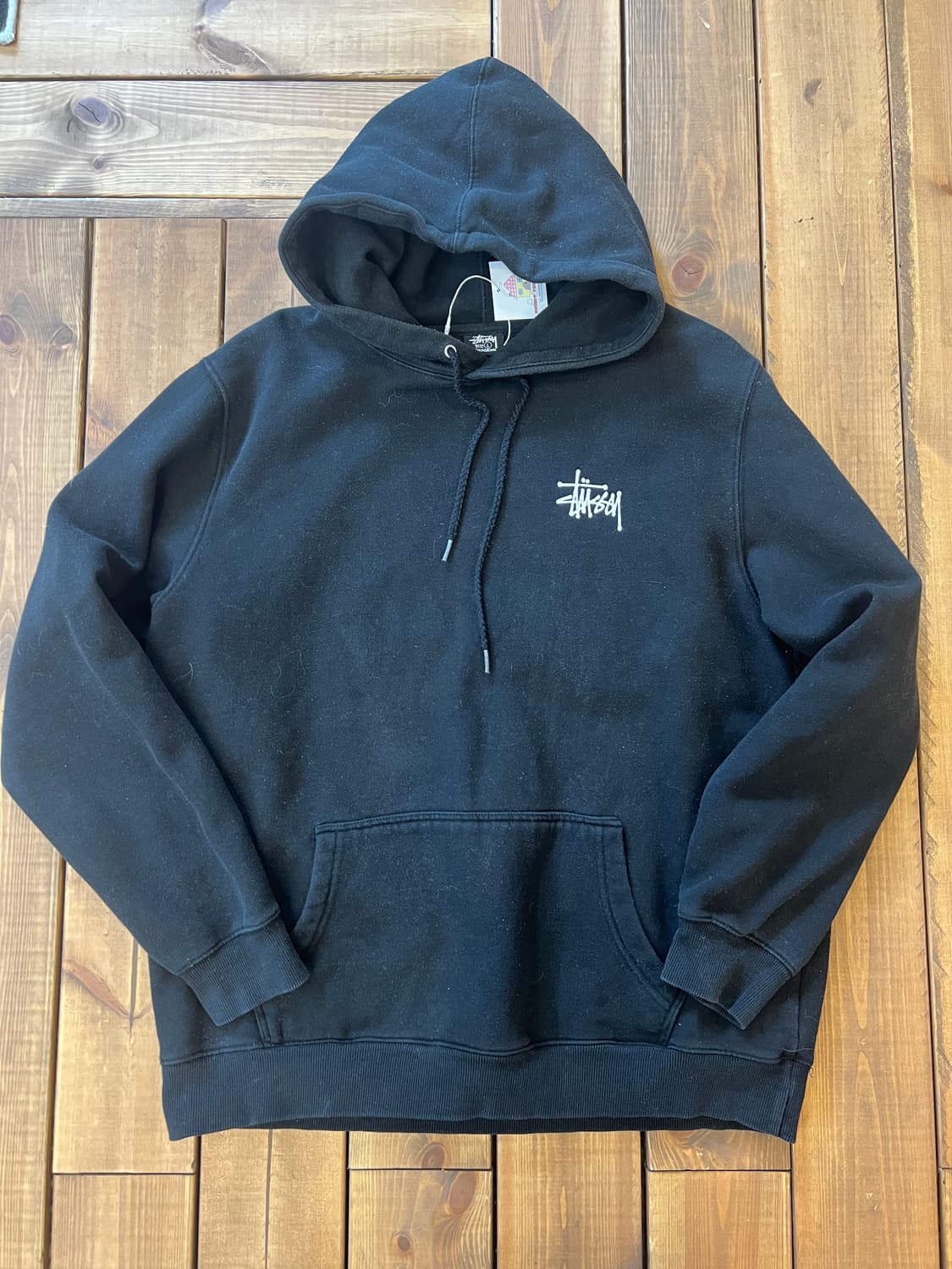 스투시 베이직 후드티 블랙 상품이미지7