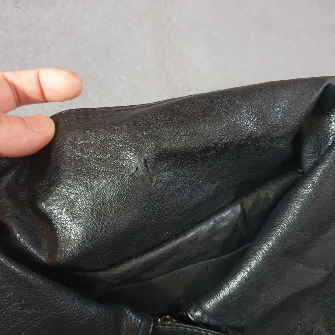 트리밍버드 레더 블루종 자켓 상품이미지6