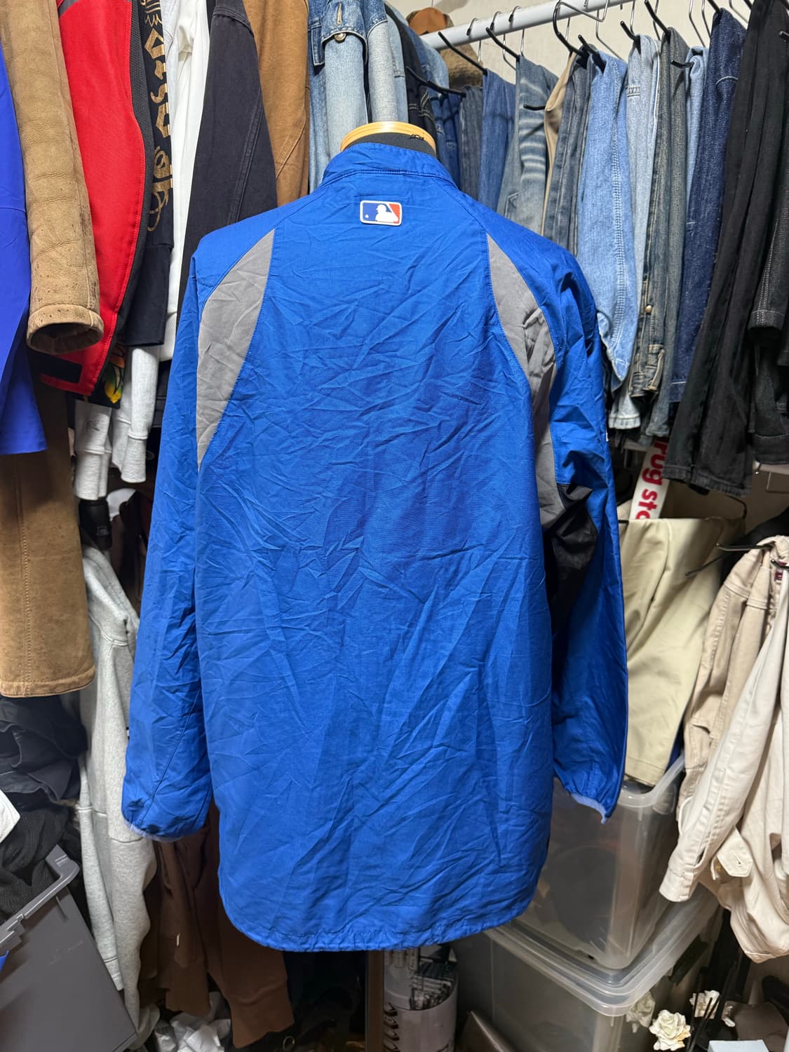 [M] 마제스틱 어센틱 MLB 뉴욕 메츠 풀오버 자켓 상품이미지10