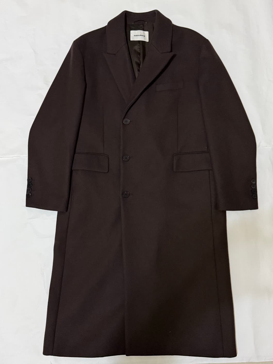 인사일런스 이태리 울캐시미어 싱글 코트 M 상품이미지3