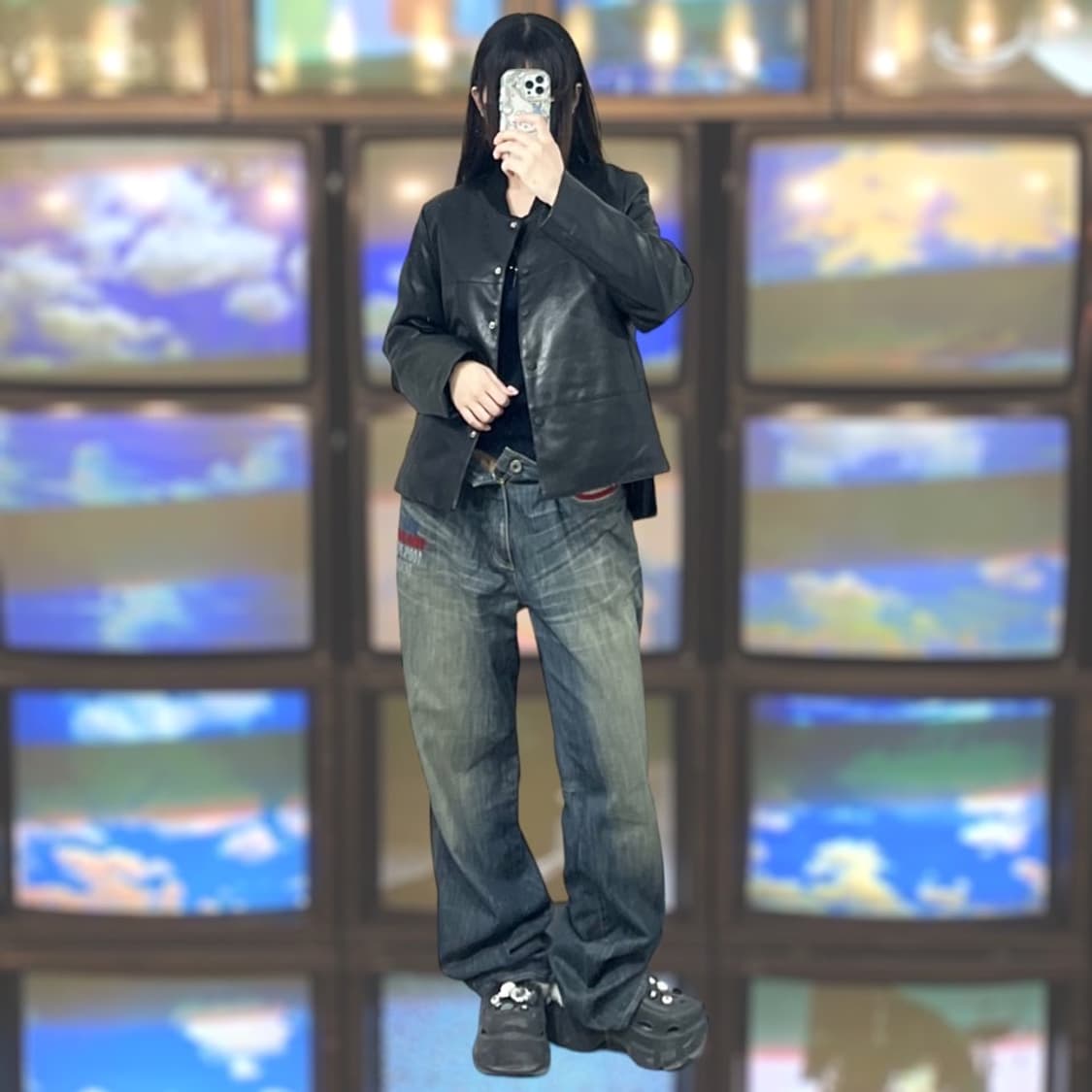 레더 패디드 자켓  상품이미지1
