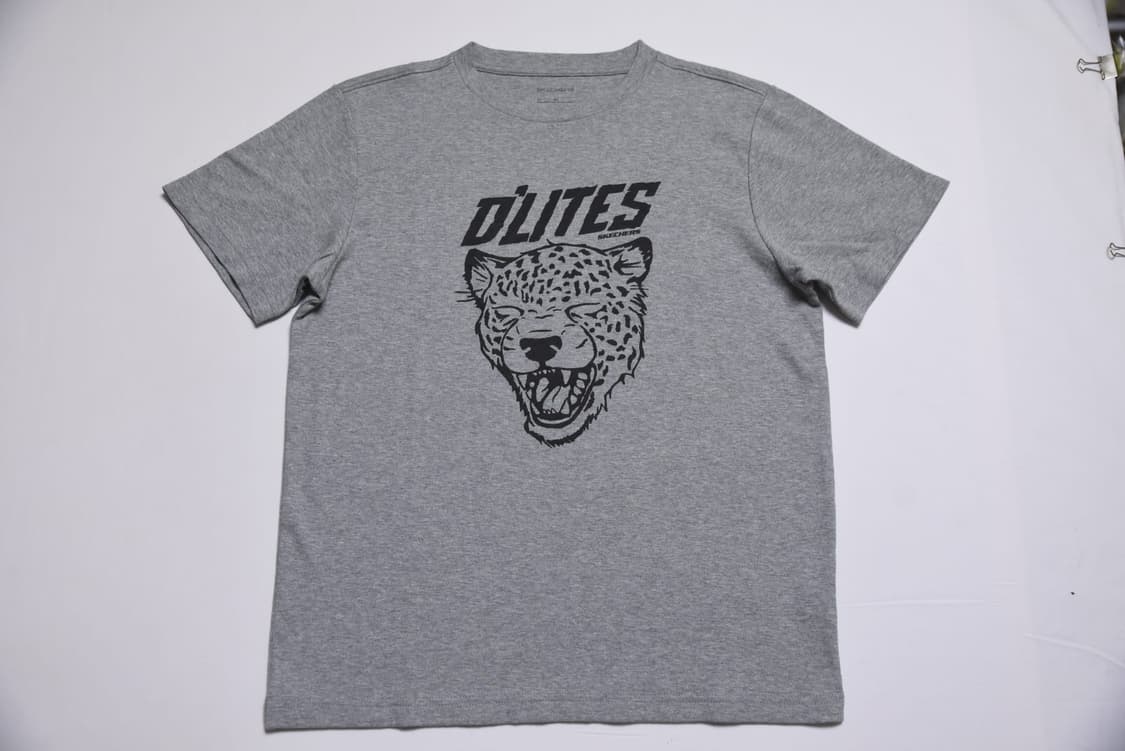 스케쳐스 그레이 DLites 치타 프린트 그래픽 반팔 티셔츠 95 상품이미지2