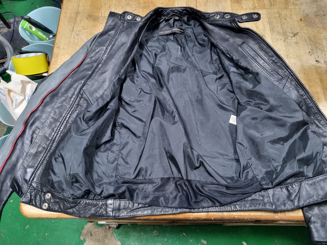 빈티지 (AMF)할리데이비슨 블랙 가죽 라이더 자켓 S 상품이미지3