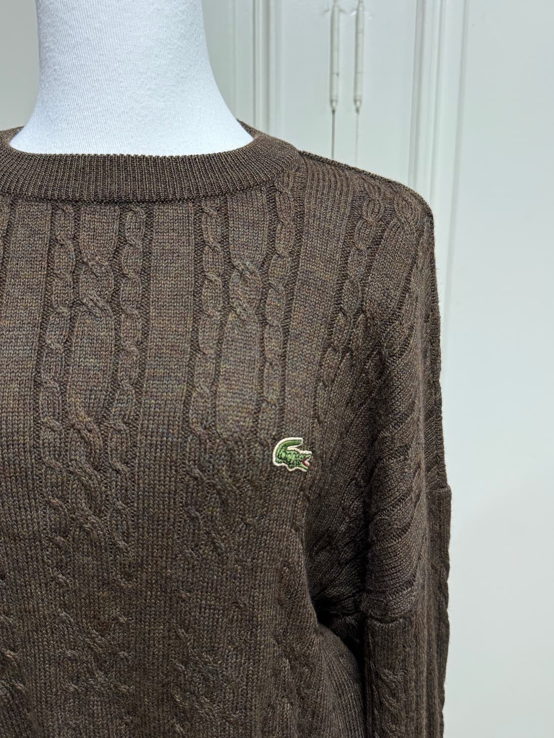 라코스테 브라운 크롭 니트 상품이미지2