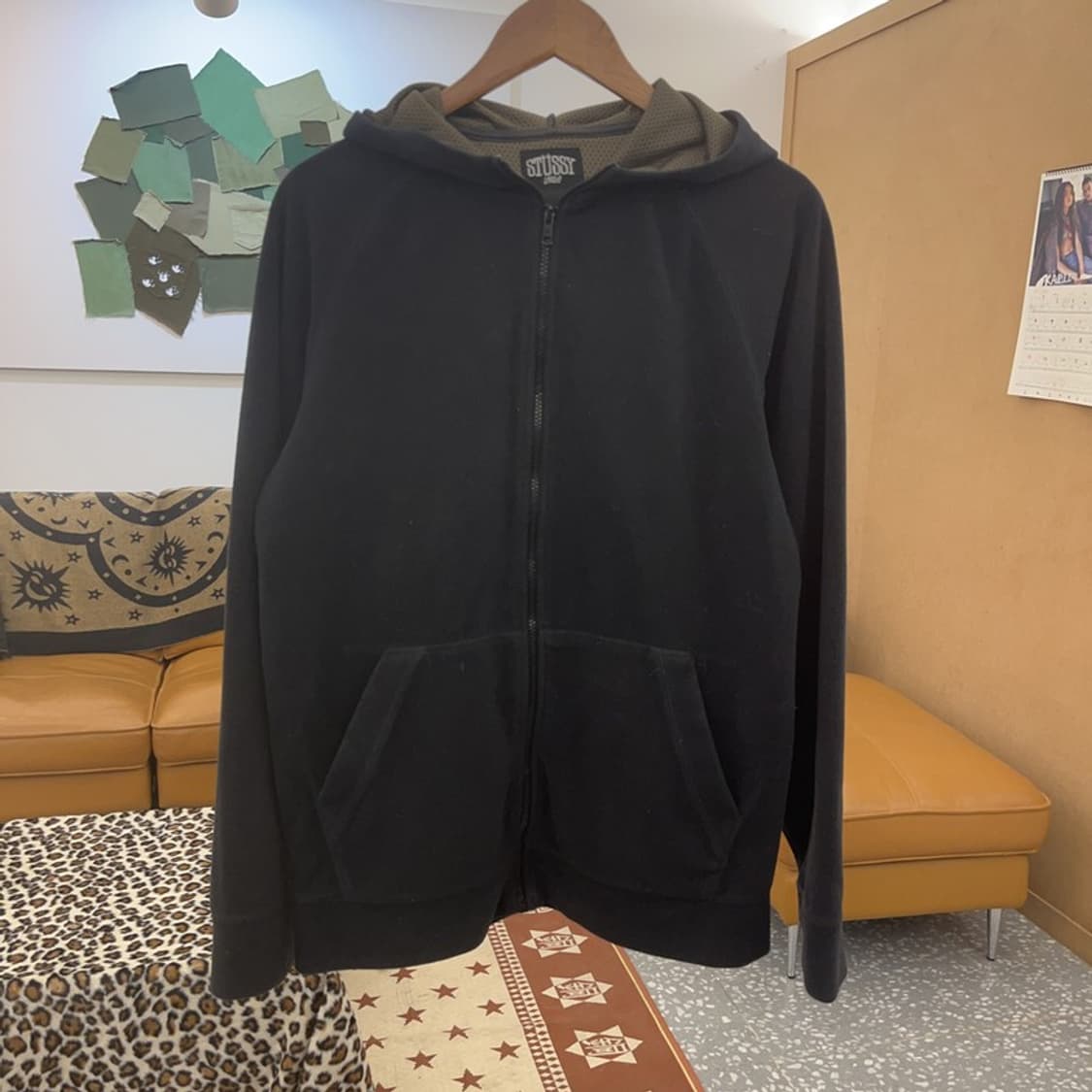 스투시 올드스쿨 베이직 빈티지 무지 후드집업 L C09432 상품이미지3