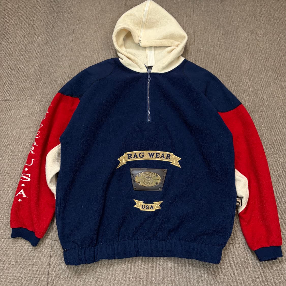 90s RAG WEAR usa 빈티지 반집업 플리스 풀오버  상품이미지1