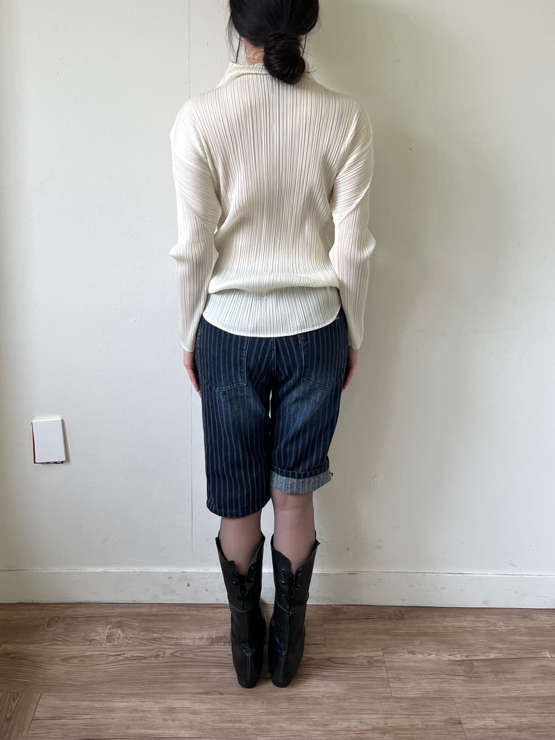 PLEATS PLEASE 아이보리 플리츠 탑 상품이미지10