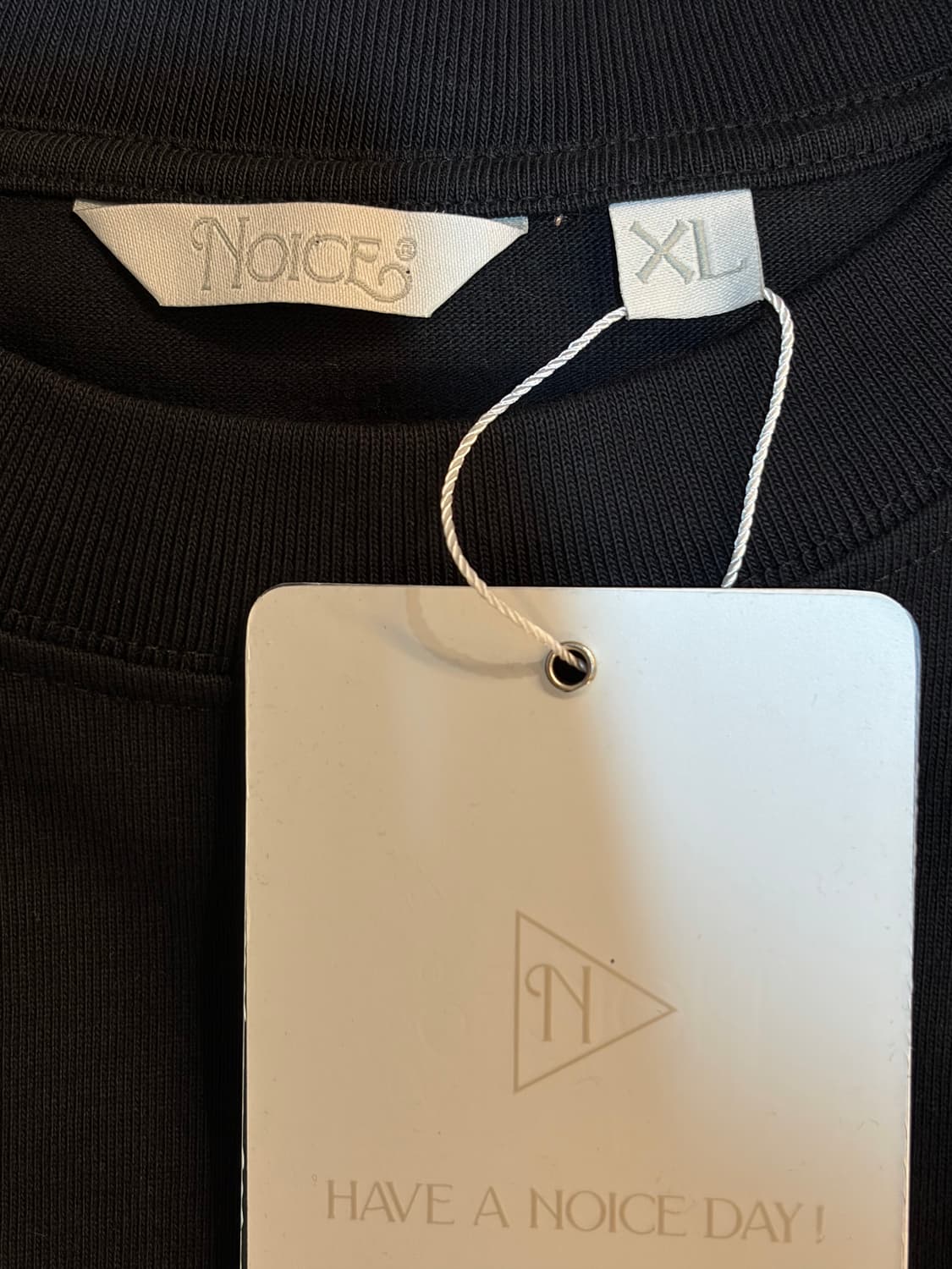 [XL] 노이스 NOICE 블랙 로고 자수 오버사이즈 티셔츠 3.5 상품이미지5