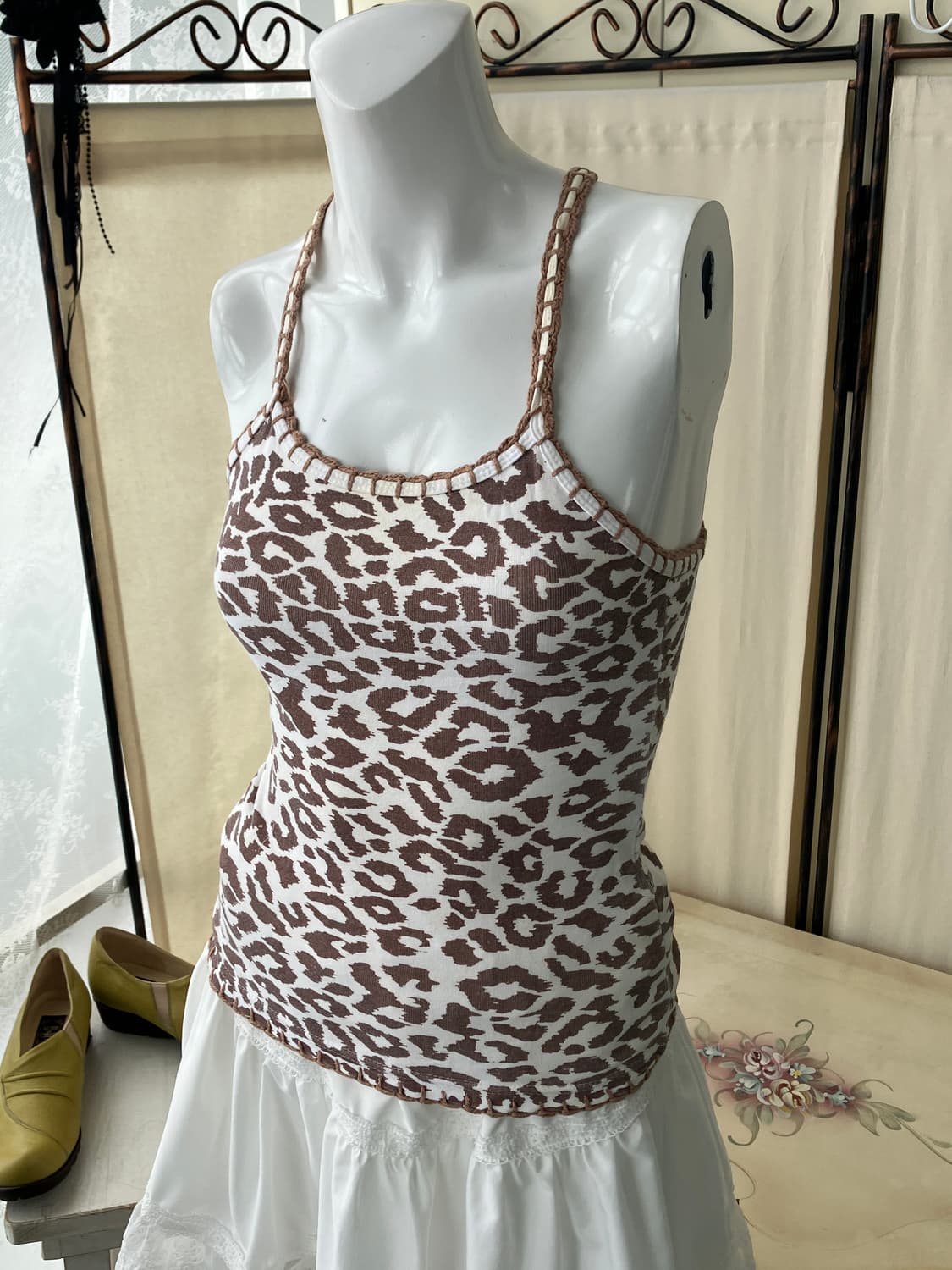  hagumi brown leopard sleeveless 상품이미지3