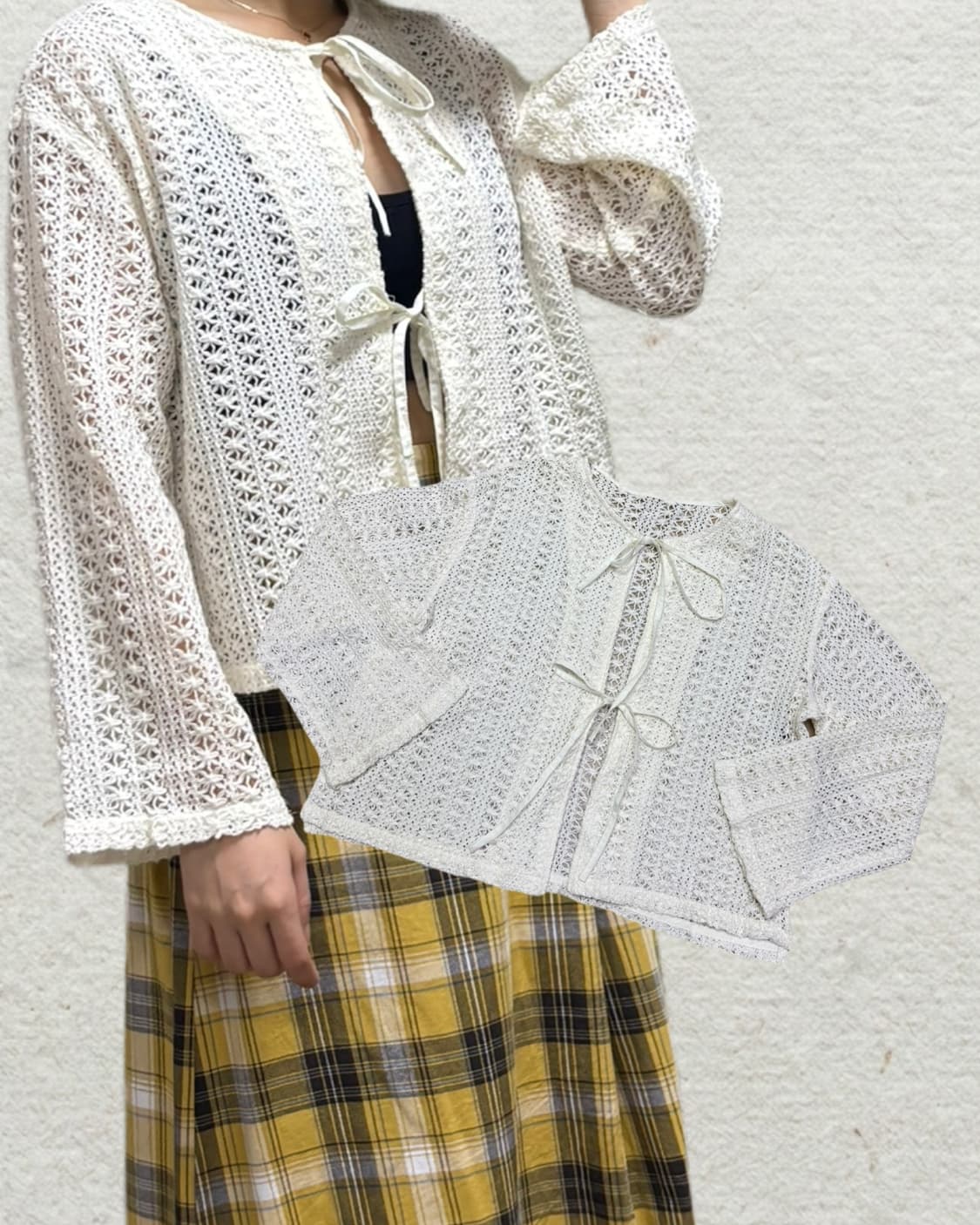 CCMMO 아이보리 레이스 탑 상품이미지1