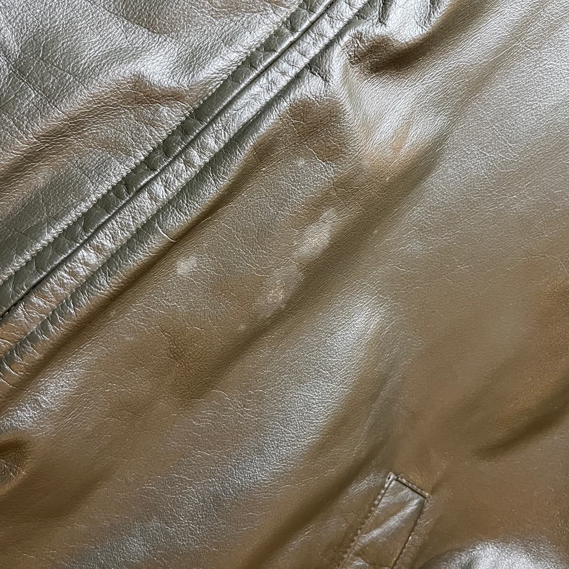 빈티지 가죽 자켓 카키그레이 상품이미지9