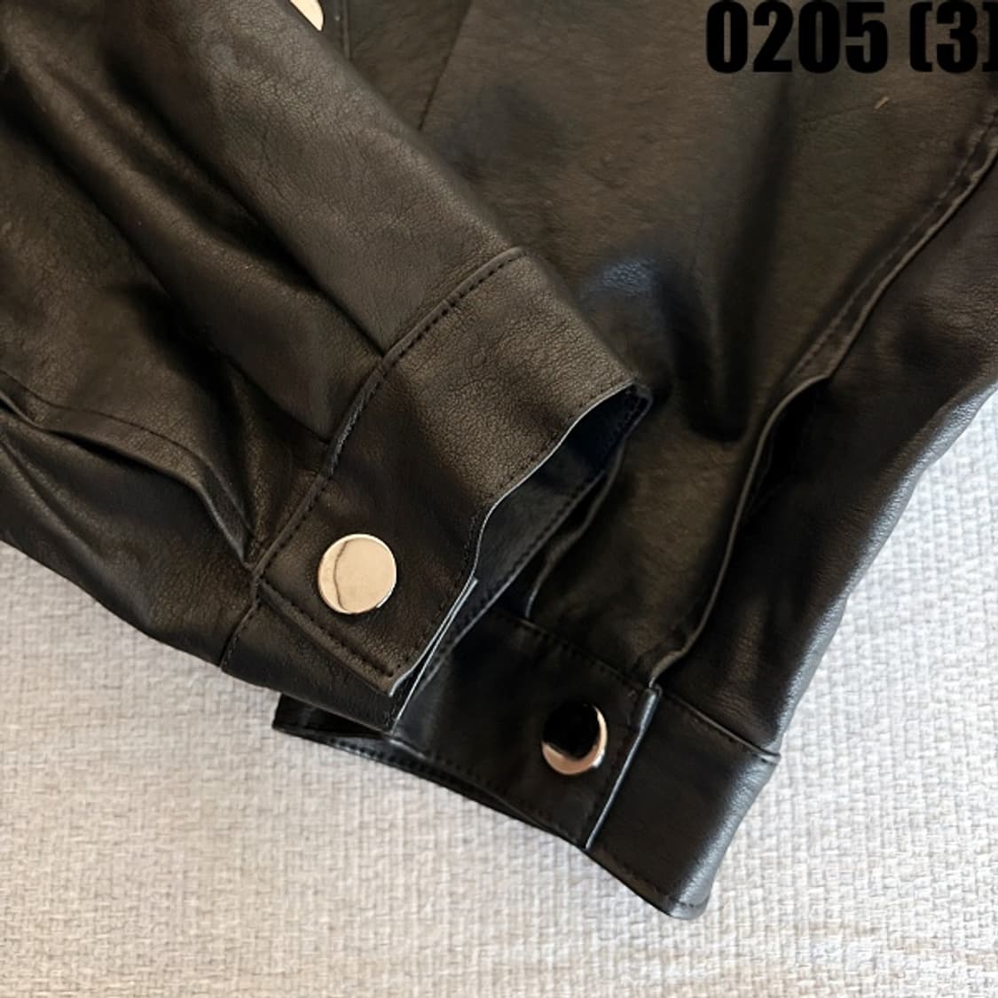 [실측확인] 빈티지 여성 크롭 인조 가죽 자켓 0205(3) 상품이미지3