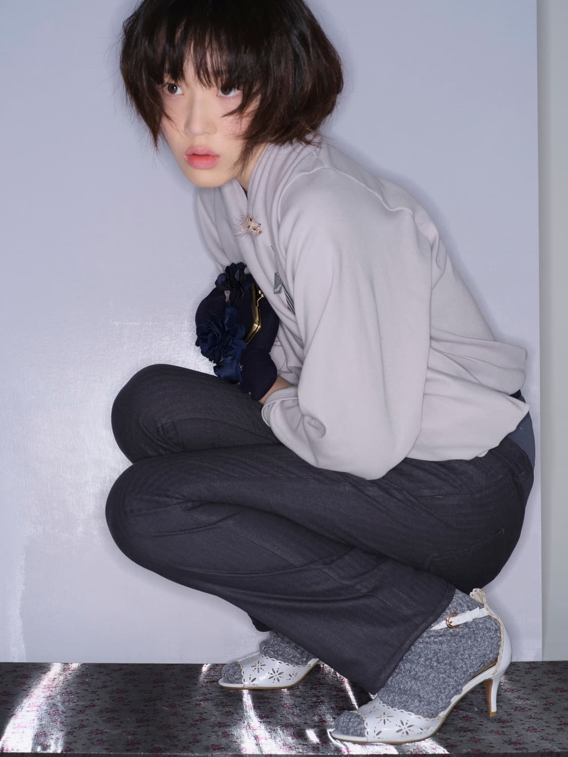 Chiyagi 키야기 해링본 팬츠 S 상품이미지3