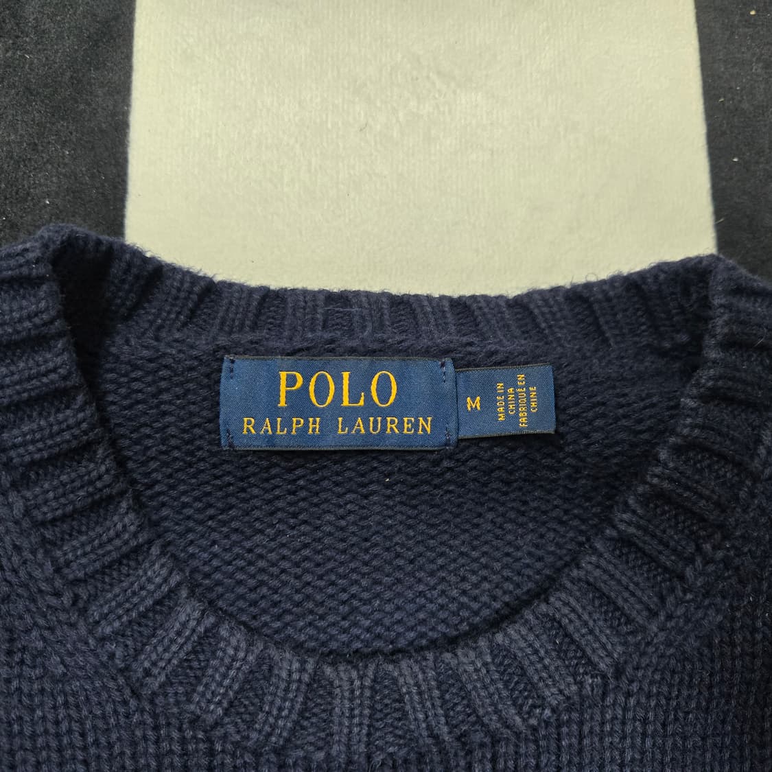 M 폴로랄프로렌 스펠아웃 니트 네이비 변요한니트 상품이미지3