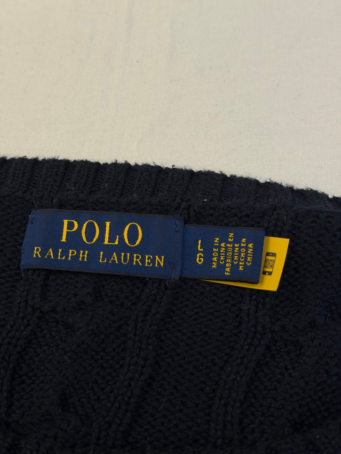 폴로 랄프로렌 꽈배기 케이블 니트 네이비 상품이미지3