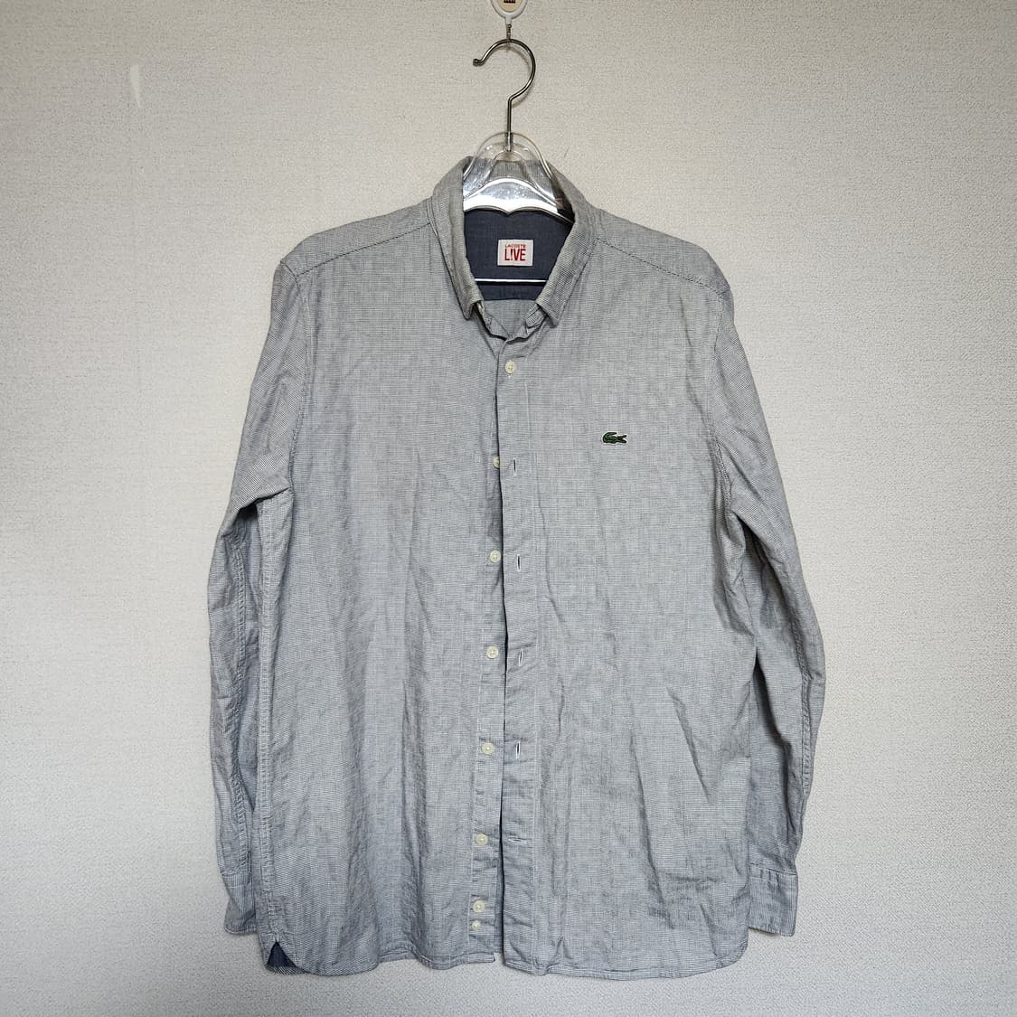 라코스테 잔체크 남방 남100 상품이미지1