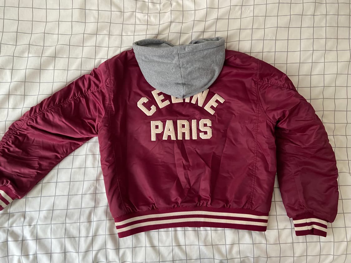 셀린느 나일론 오버핏 칼리지 바시티 자켓 사이즈 48 상품이미지1