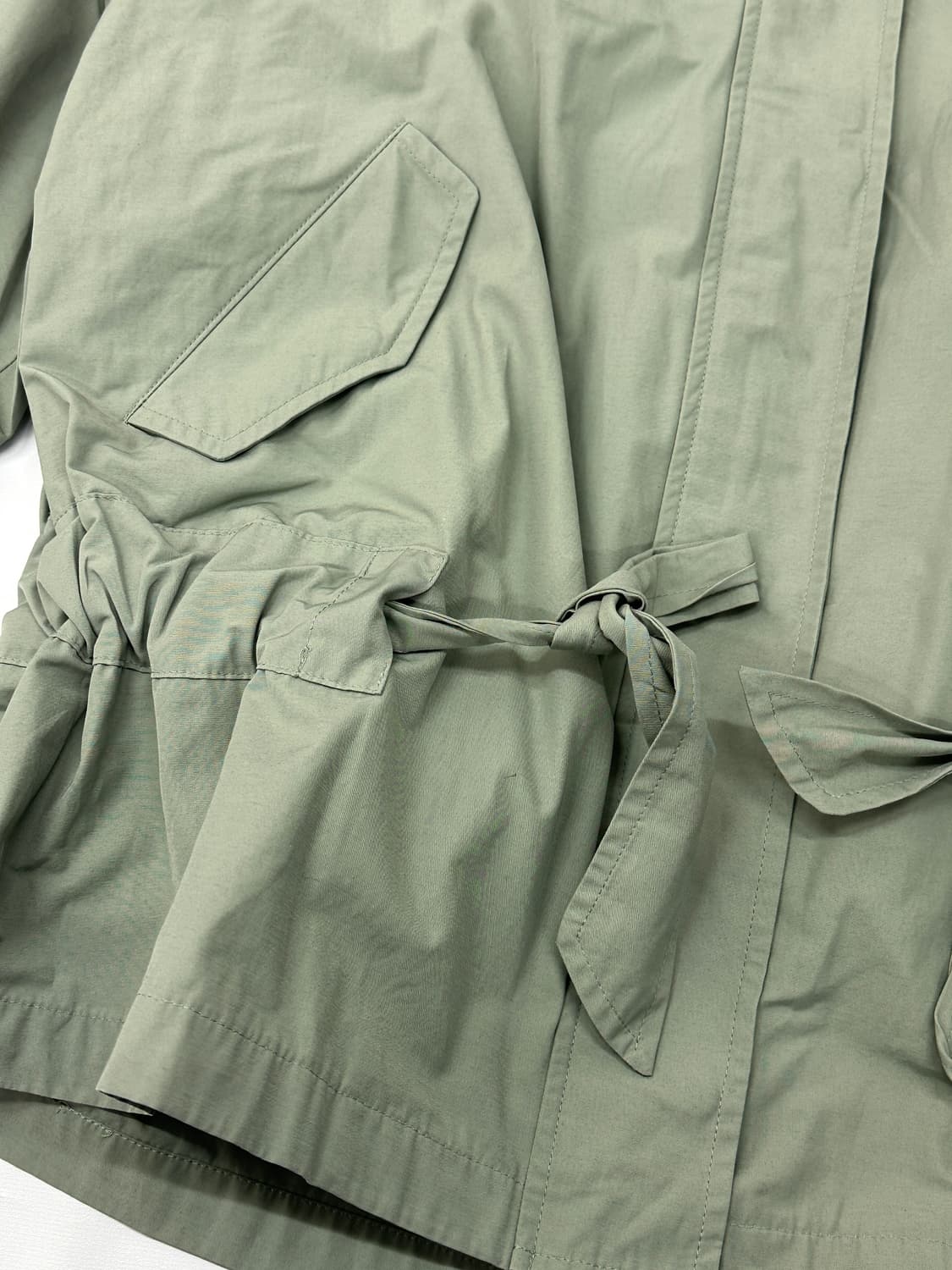 🍵크림 말차맛 후드 바람막이🍵 그런지 오리엔탈 우비소녀 빈티지  상품이미지5