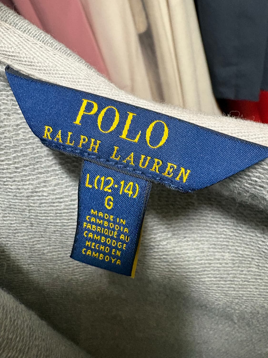 폴로랄프로렌 걸즈 후드집업 프렌츠테리 여성 그레이 s 상품이미지3