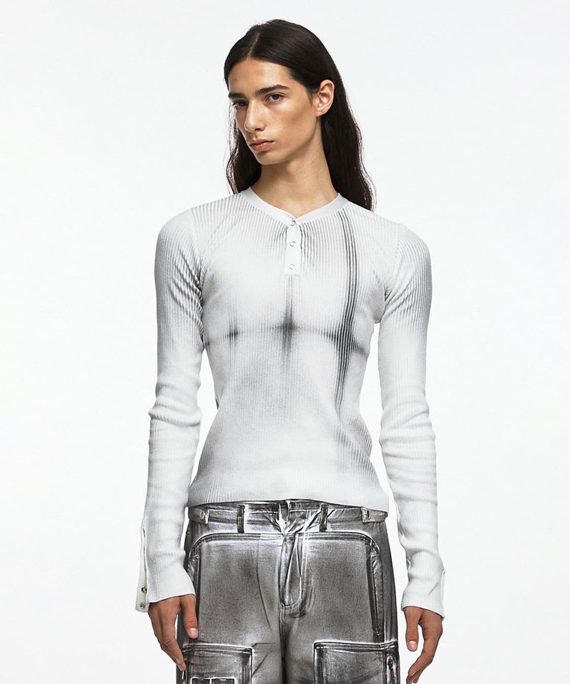FAINT SPRAY RIBBED KNIT 상품이미지1