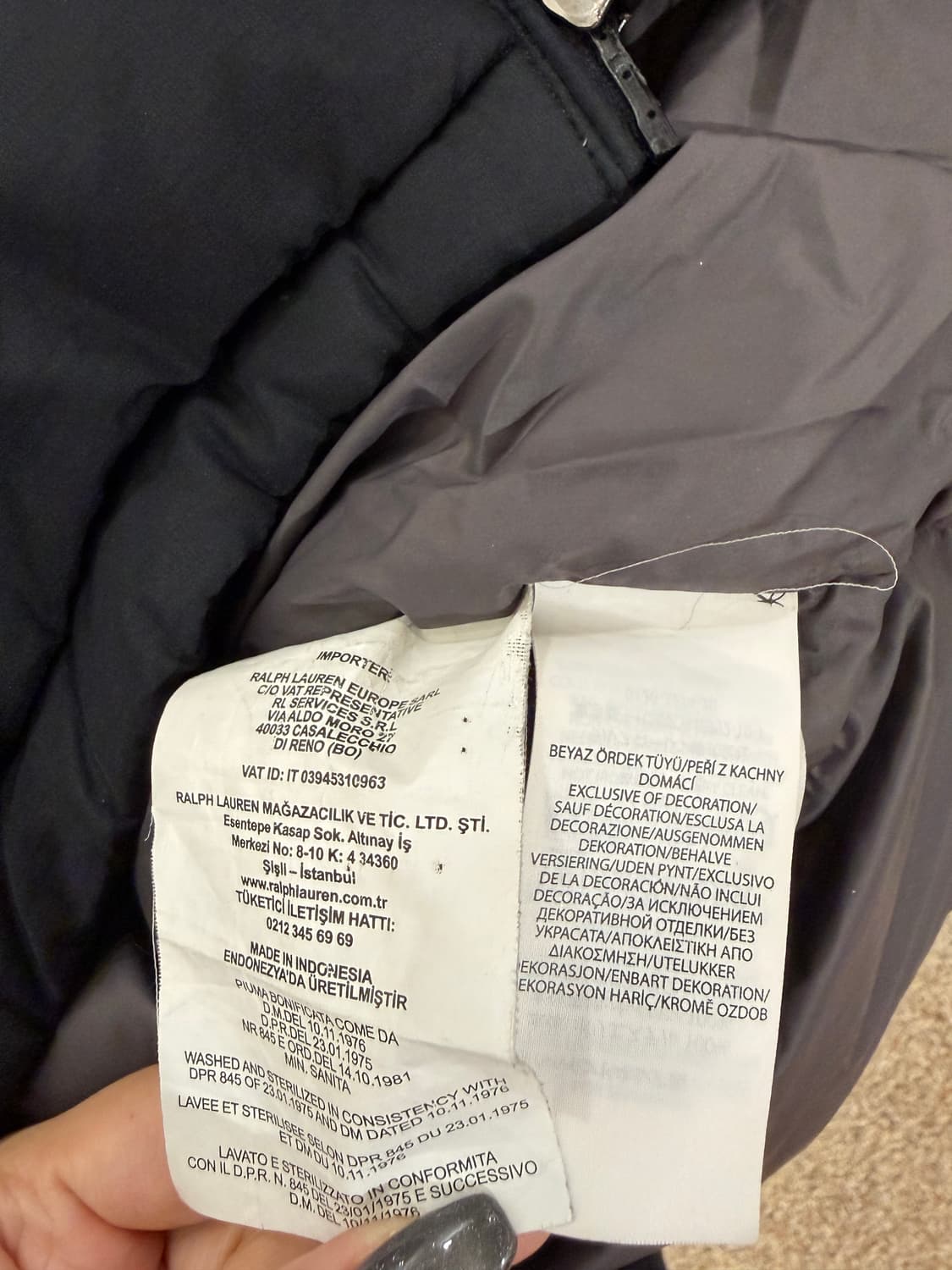 폴로 랄프로렌 덕다운 패딩 자켓 상품이미지6