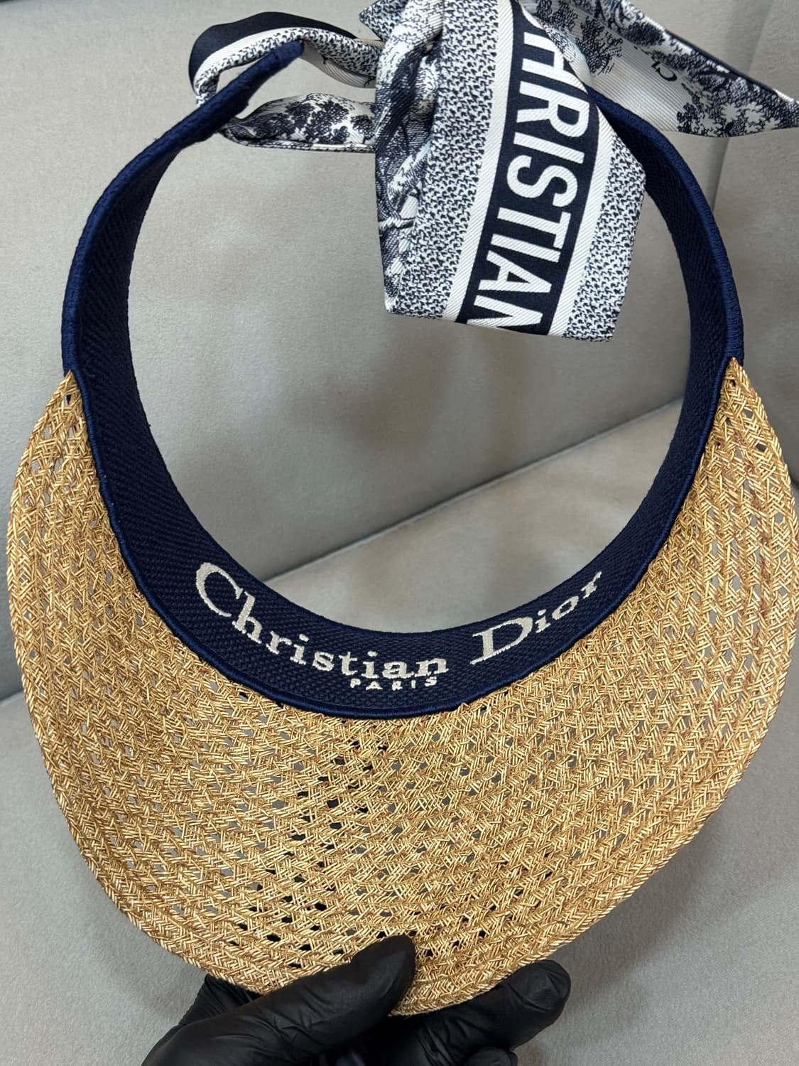 새상품급 디올 오션 미차 스카프 썬바이저 햇 캡  상품이미지3