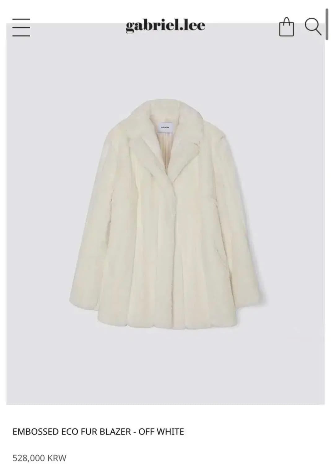 가브리엘리 에코 퍼 블레이저 자켓 상품이미지1