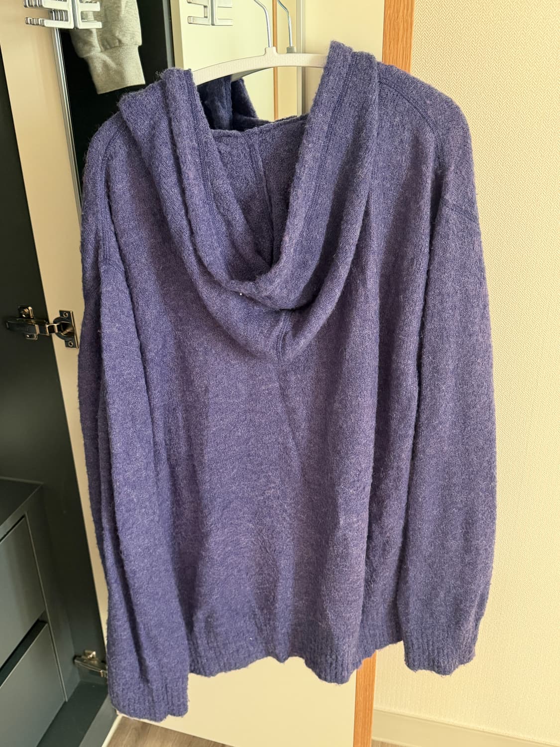 더바이닐하우스 라운드 포켓 니트집업 퍼플 M 상품이미지3