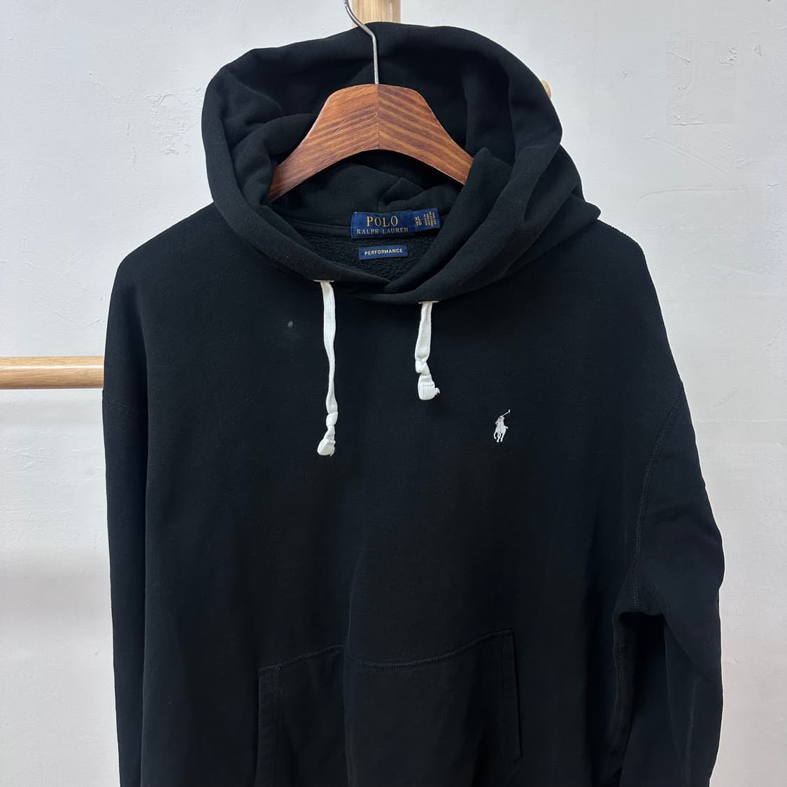 POLO 폴로 랄프로렌 퍼포먼스 로고 후드티 블랙 XL사이즈 J22 상품이미지2