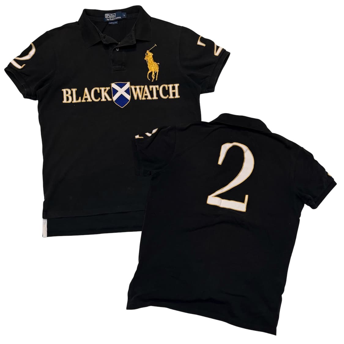 폴로 랄프로렌 빅포니 치프키프 블랙와치 카라티 블랙 상품이미지1