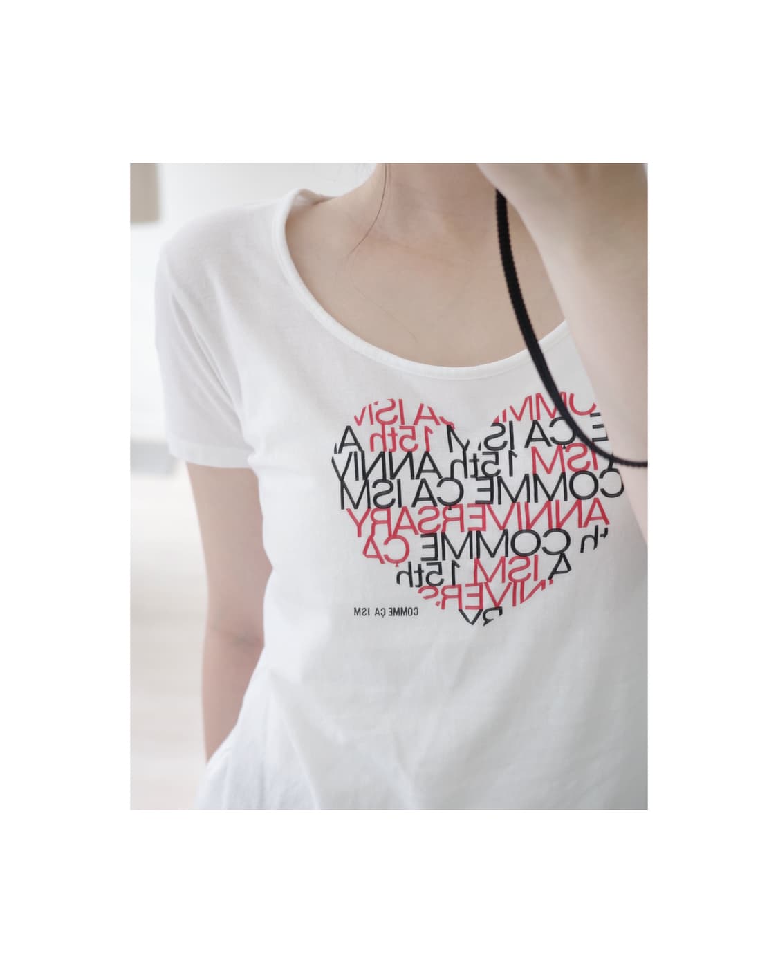 COMME CA ISM white graphic heart tee 상품이미지1