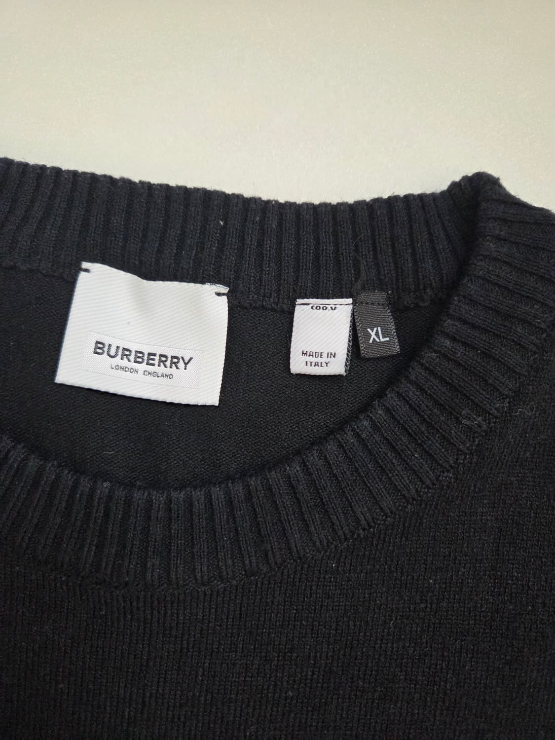 버버리 니트 블랙 L 상품이미지4