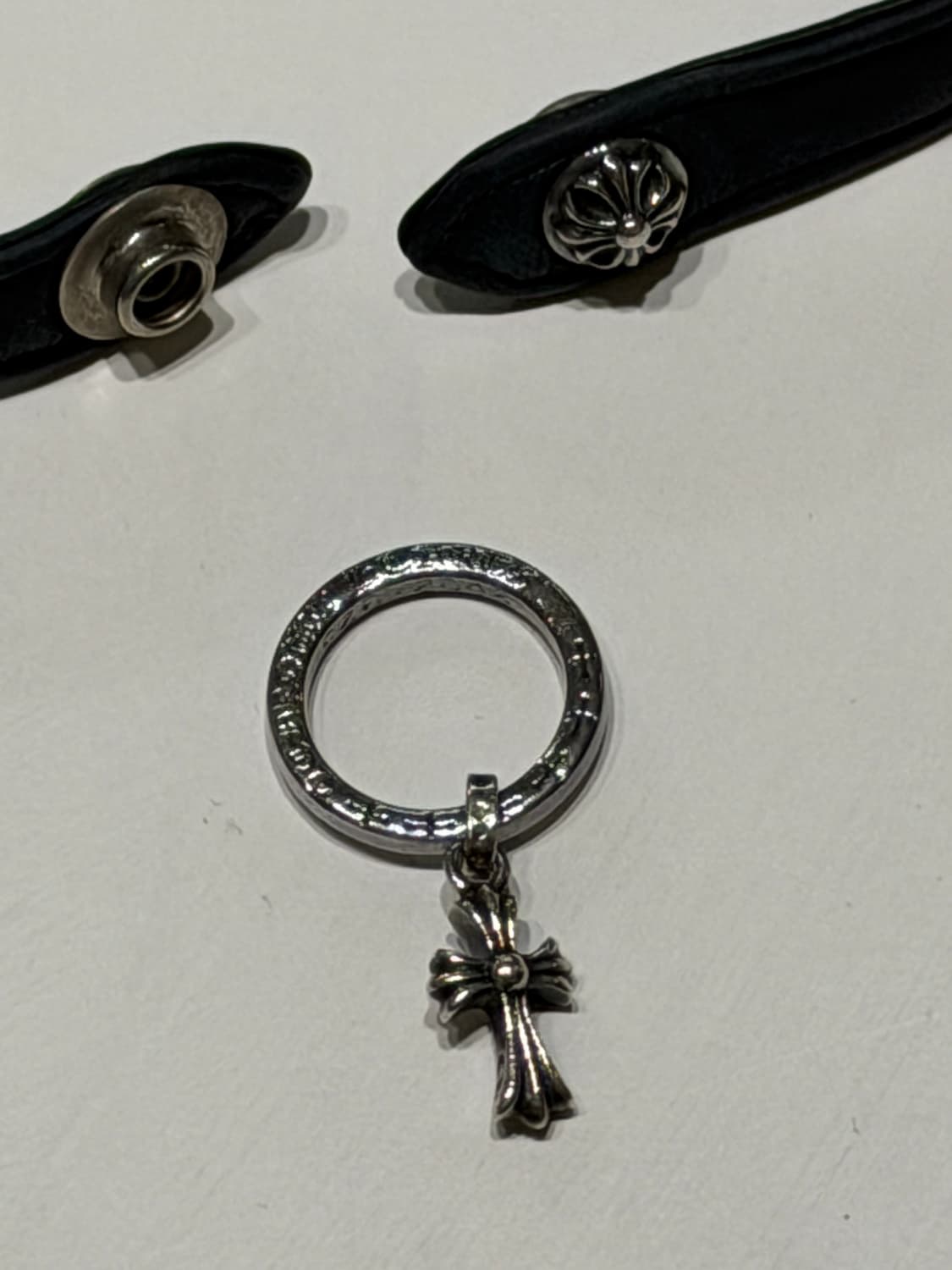 크롬하츠 가죽 실버링 팔찌 상품이미지6