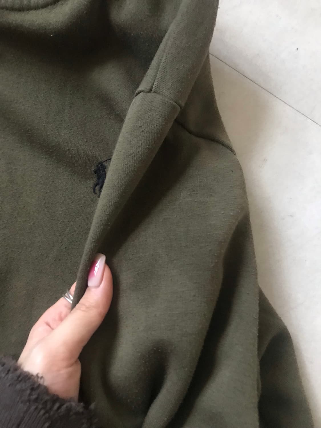 폴로 카키 후드집업 상품이미지10