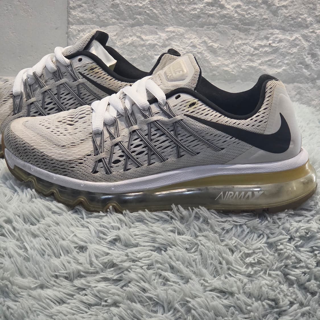 2w-2:나이키 에어맥스 2015 화이트-블랙 24cm 상품이미지2