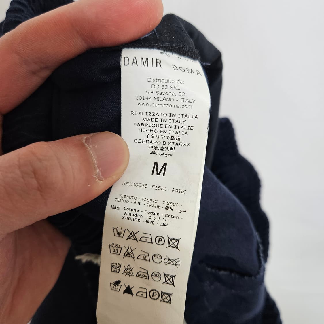 M 다미르도마 7부 데님 배기팬츠 상품이미지7