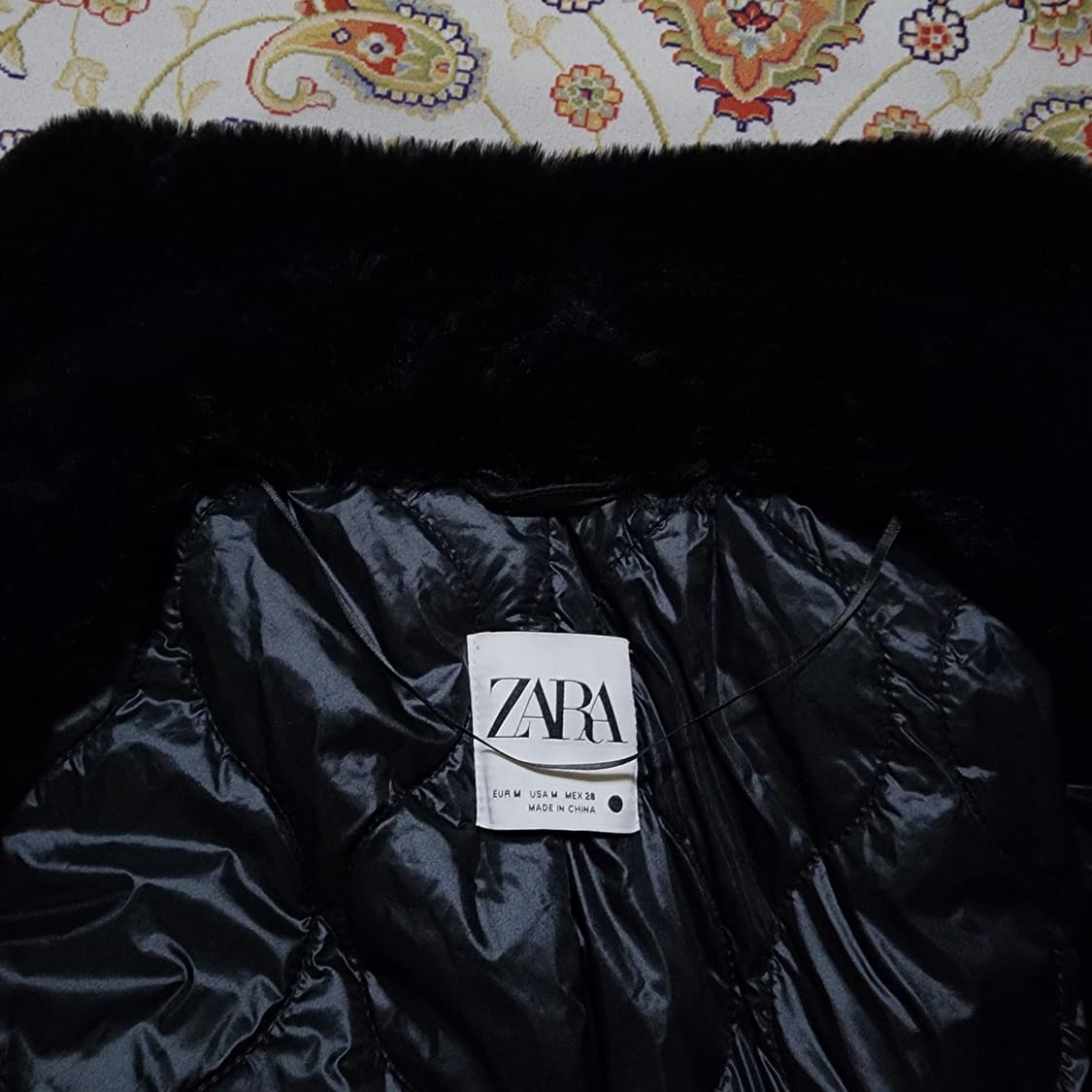 자라 투웨이지퍼 페이크퍼 자켓 m 상품이미지5