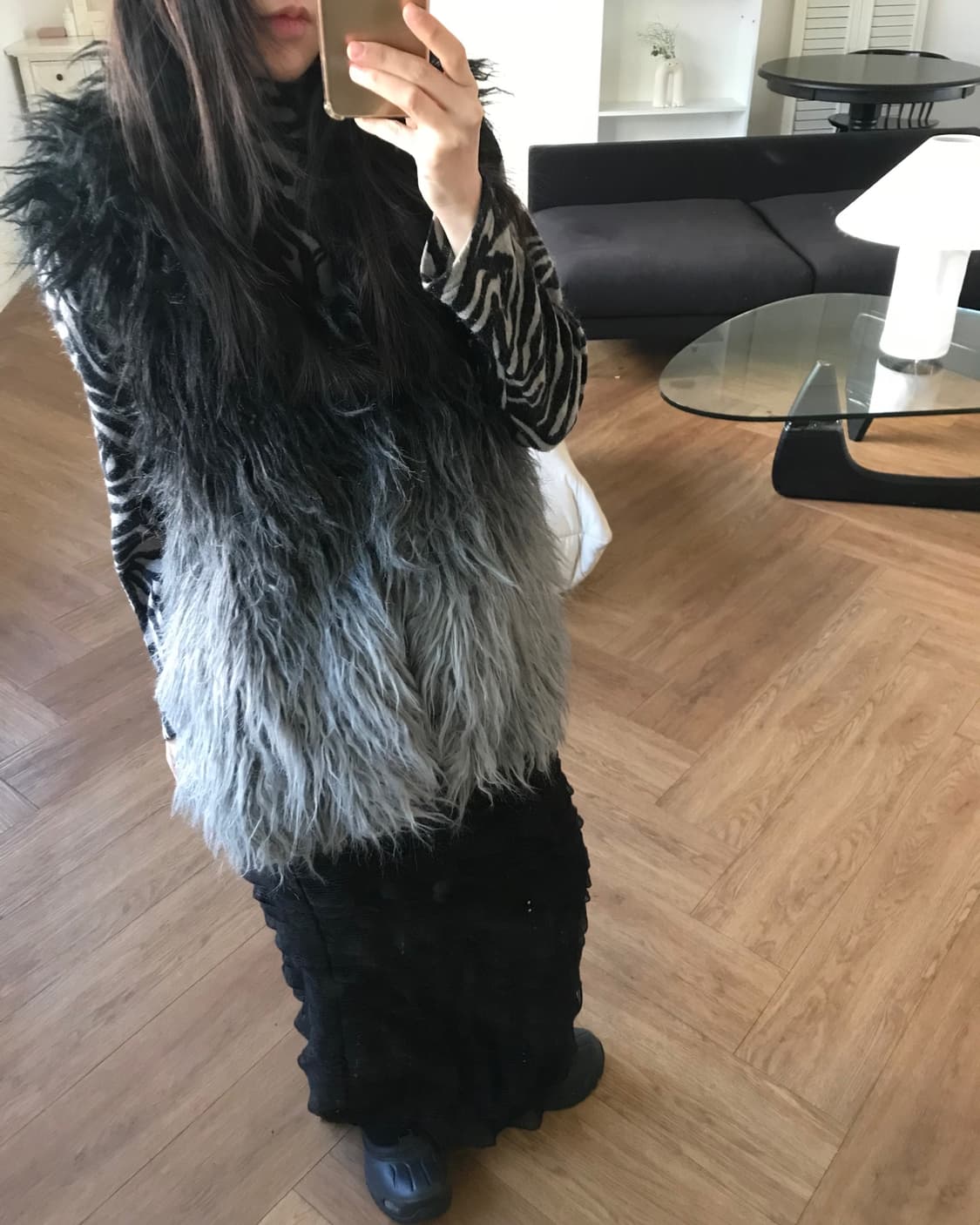 vintage fur vest 상품이미지2