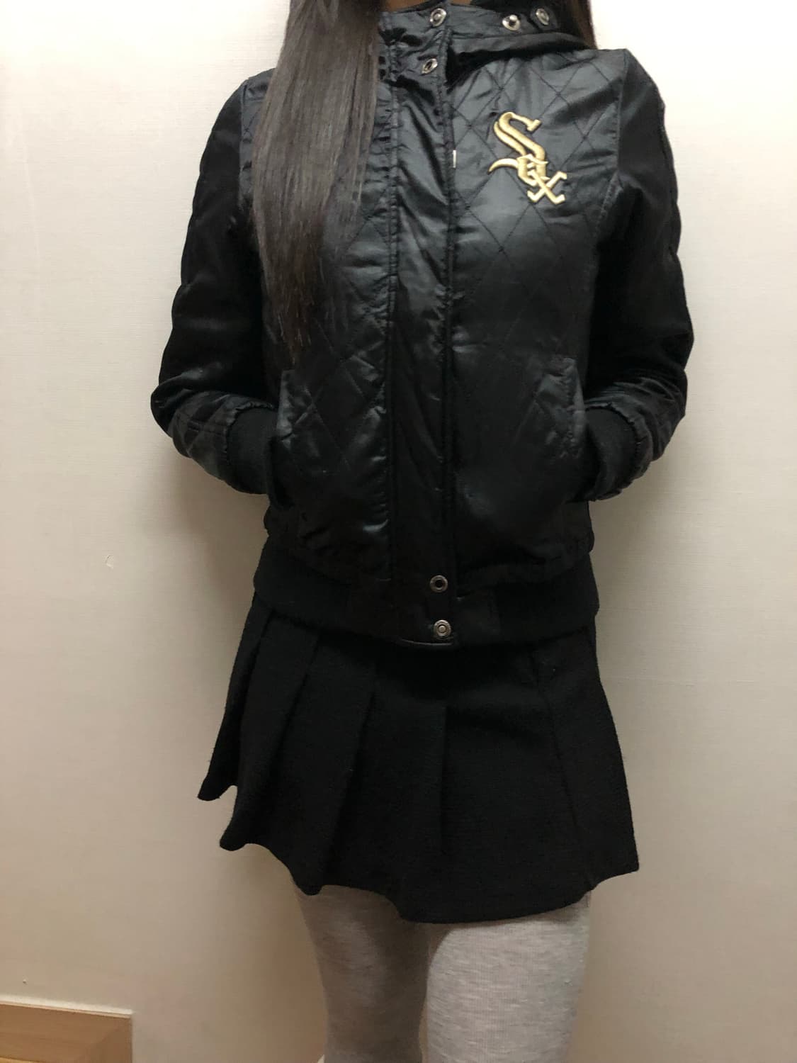 빈티지 mlb 블랙 스타디움 자켓 상품이미지1