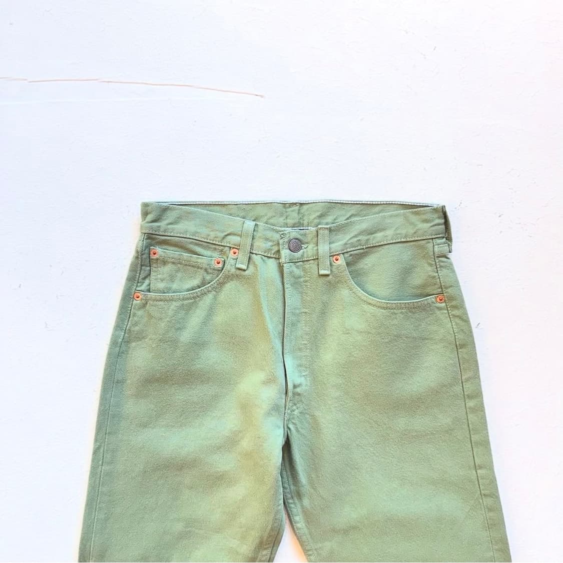 90's 리바이스 501 모스그린 데님진 상품이미지2
