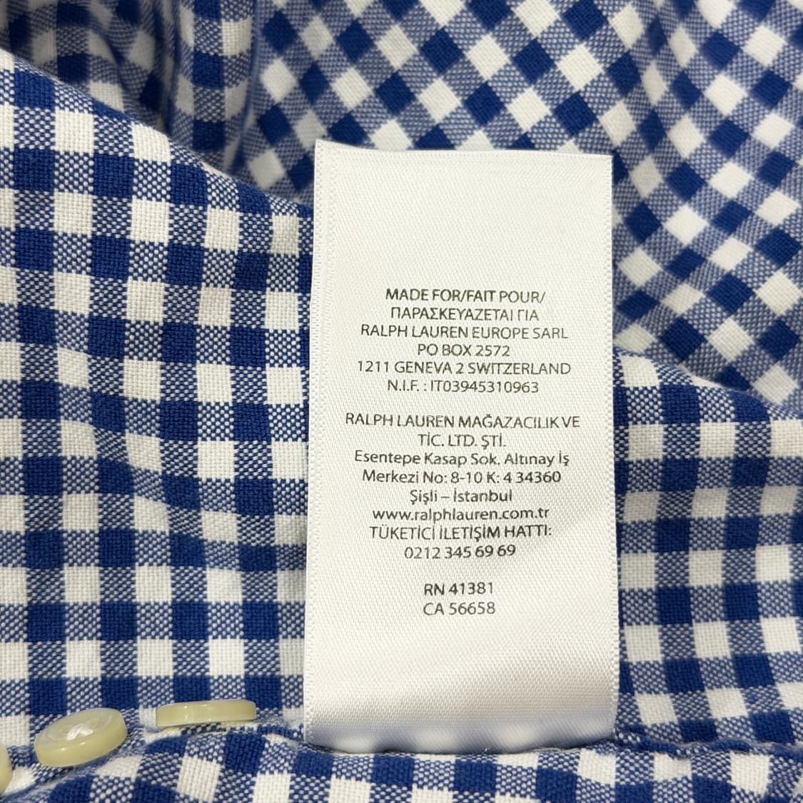 폴로 랄프로렌 체크 블루 셔츠 남방 S 상품이미지6