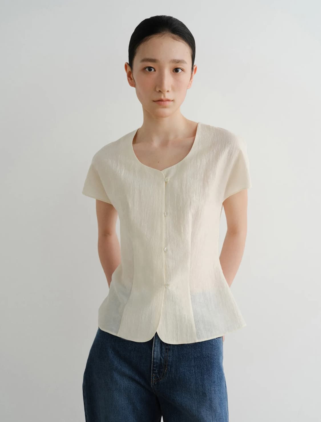 이아 CELIA BUTTON BLOUSE 상품이미지3