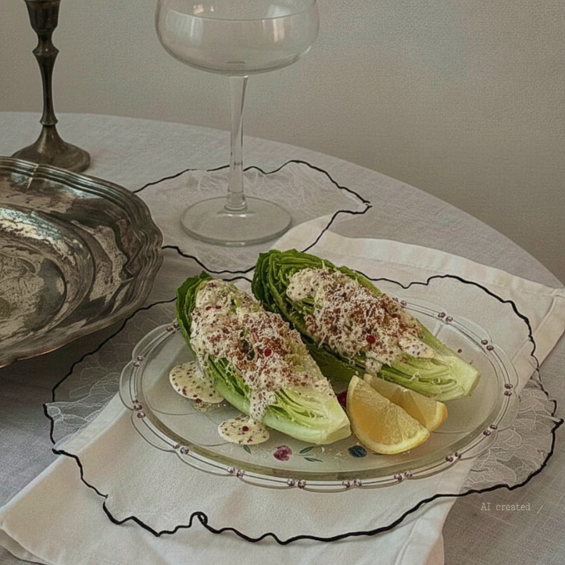 80s 플라워 릴리프 오벌 플레이트 상품이미지2